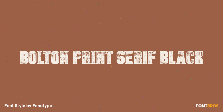 Bolton Print Serif Black Poster