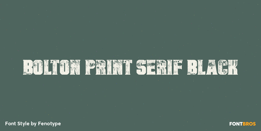 Bolton Print Serif Black Poster