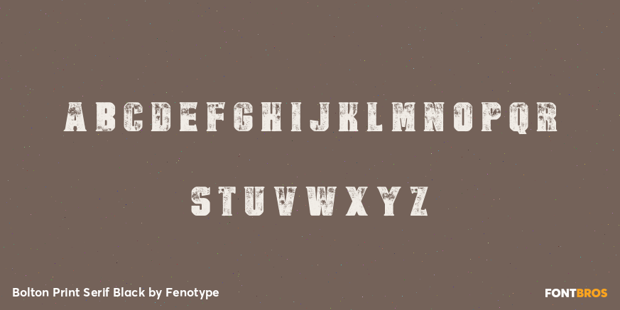 Bolton Print Serif Black Font Poster #2