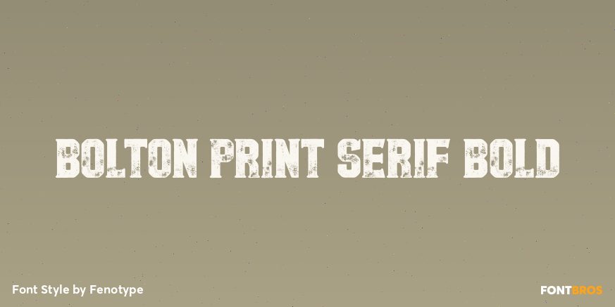 Bolton Print Serif Bold Poster