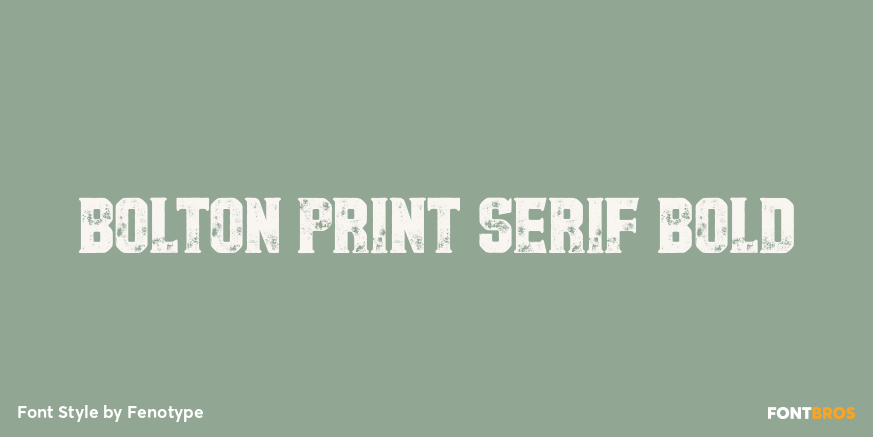 Bolton Print Serif Bold Poster