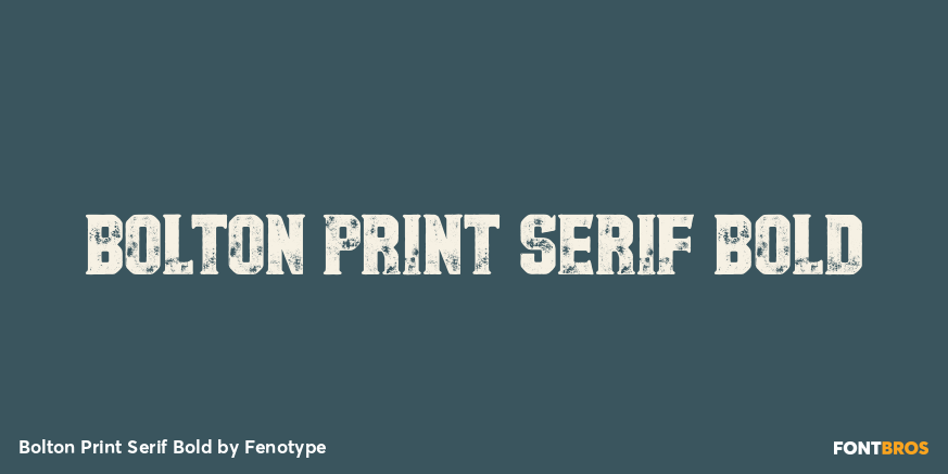 Bolton Print Serif Bold Poster