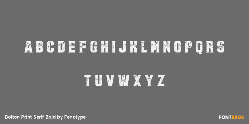 Bolton Print Serif Bold Font Poster #2