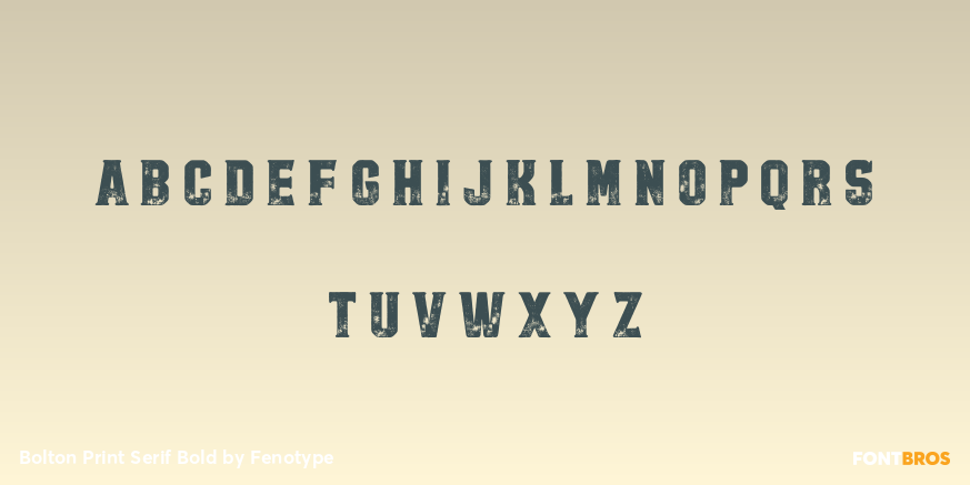 Bolton Print Serif Bold Font Poster #3