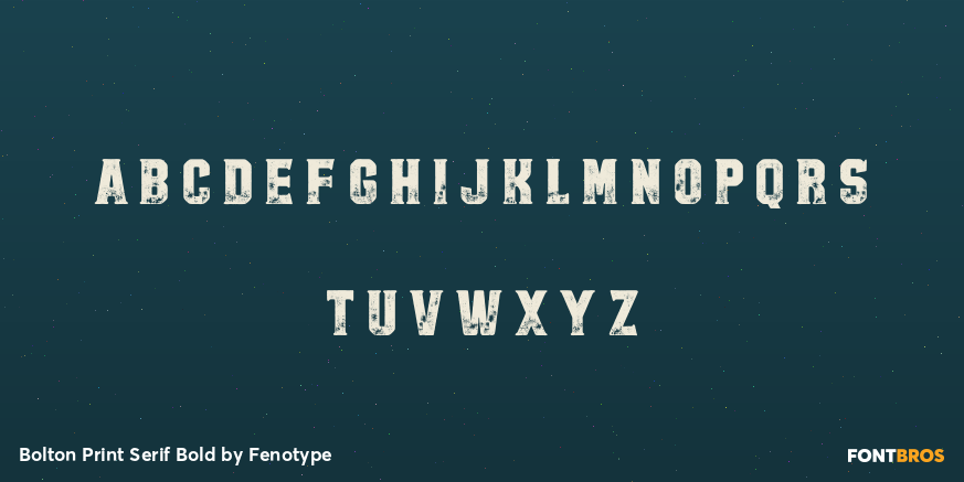 Bolton Print Serif Bold Font Poster #1