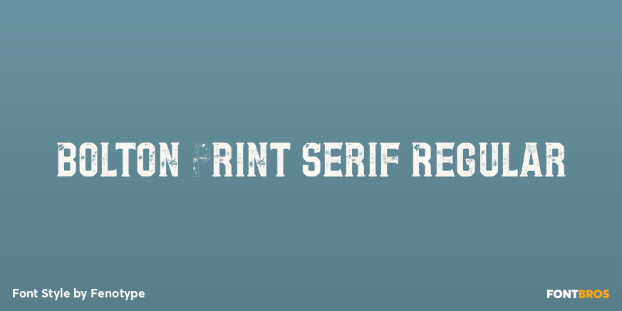 Bolton Print Serif Regular Poster