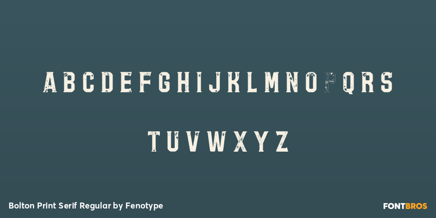 Bolton Print Serif Regular Font Poster #2