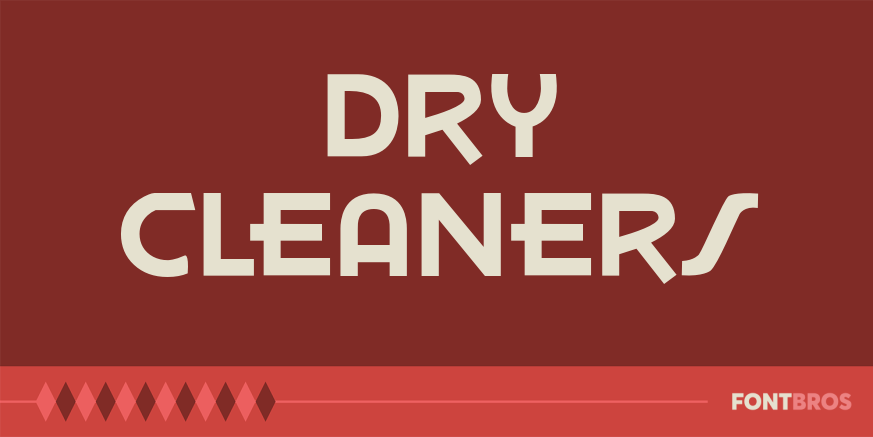Dry Cleaners Font Poster