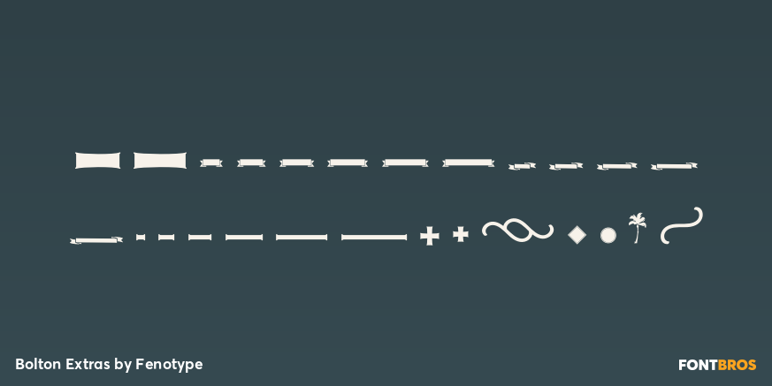 Bolton Extras Font Poster #2