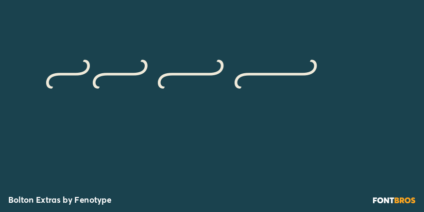 Bolton Extras Font Poster #4