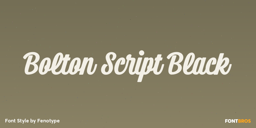 Bolton Script Black Poster