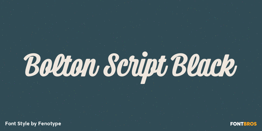 Bolton Script Black Poster