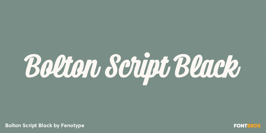 Bolton Script Black Poster