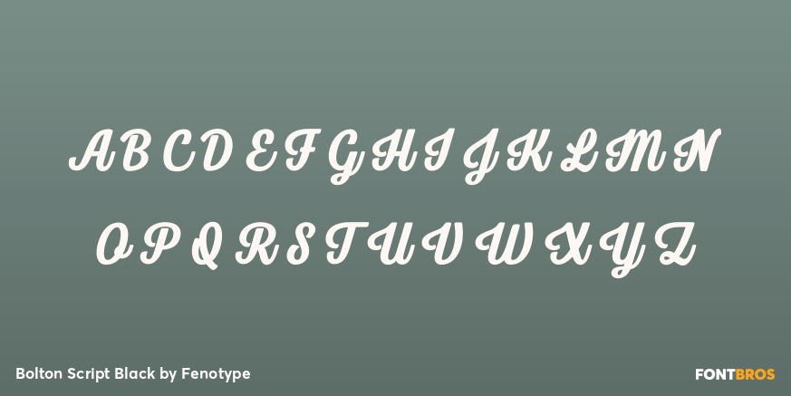 Bolton Script Black Font Poster #2