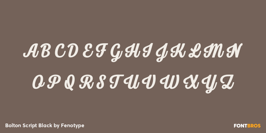 Bolton Script Black Font Poster #1