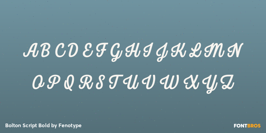 Bolton Script Bold Font Poster #2