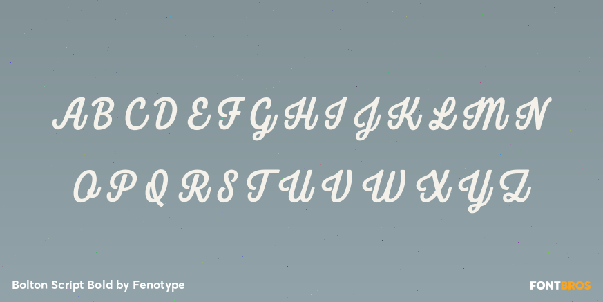 Bolton Script Bold Font Poster #1