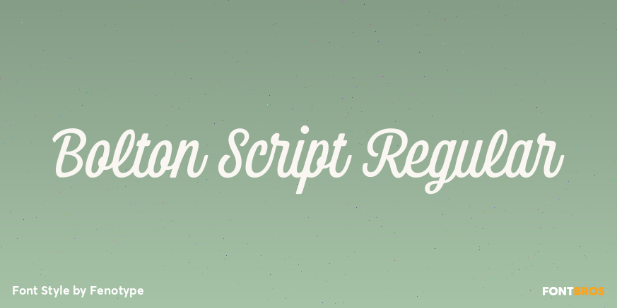 Bolton Script Regular Poster