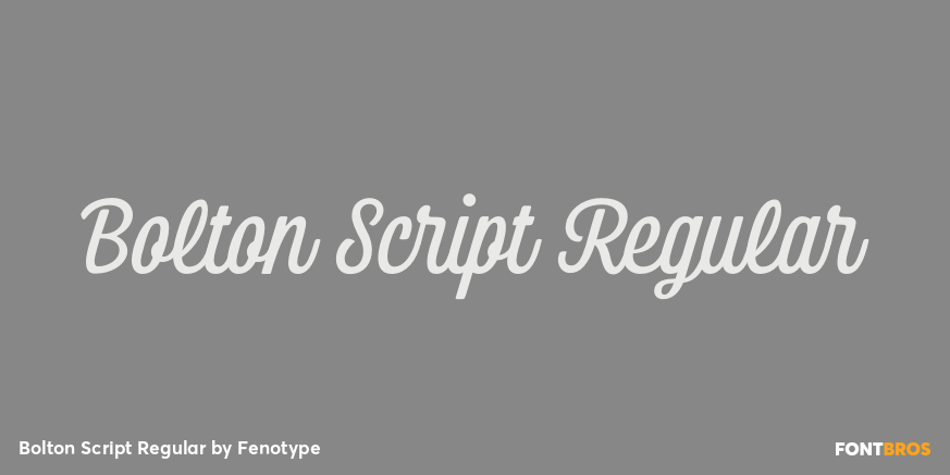 Bolton Script Regular Poster