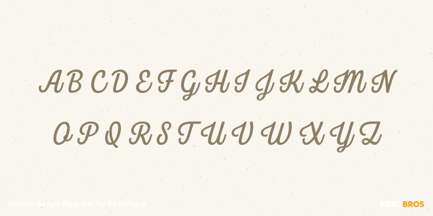 Bolton Script Regular Font Poster #2