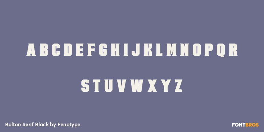 Bolton Serif Black Font Poster #1