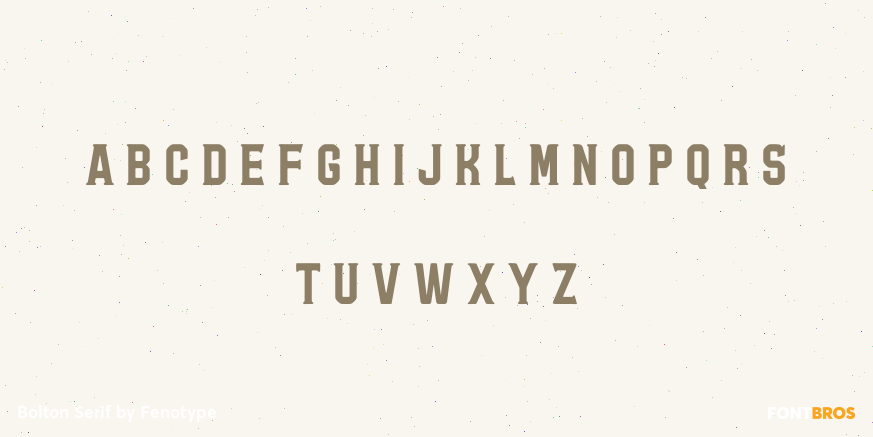 Bolton Serif Font Poster #2