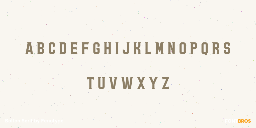 Bolton Serif Font Poster #1