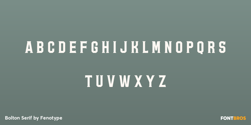 Bolton Serif Font Poster #1
