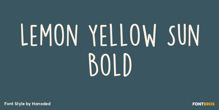 Lemon Yellow Sun Bold Font Poster #1