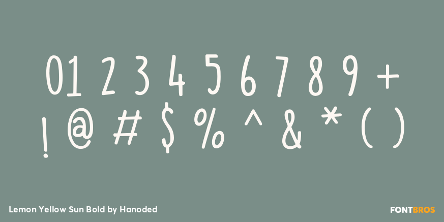 Lemon Yellow Sun Bold Font Poster #1