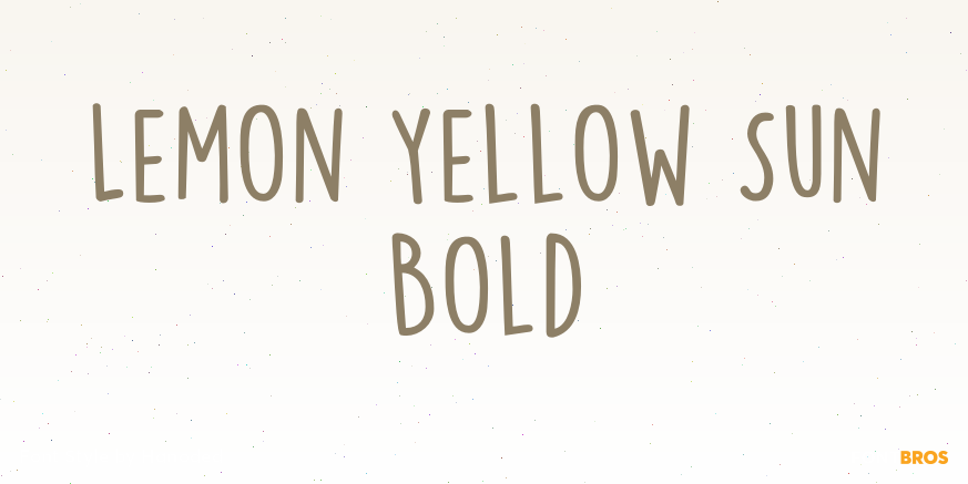 Lemon Yellow Sun Bold Font Poster #1