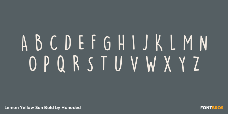 Lemon Yellow Sun Bold Font Poster #1