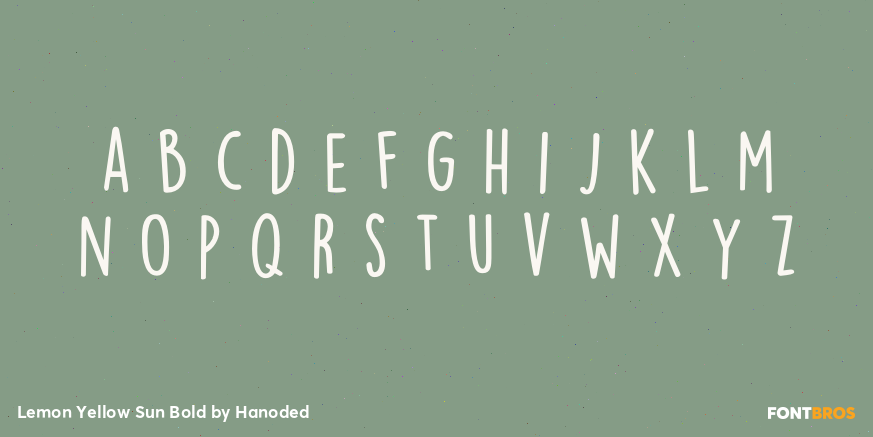 Lemon Yellow Sun Bold Font Poster #1