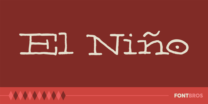 El Niño Font Poster