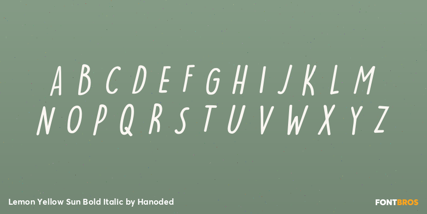 Lemon Yellow Sun Bold Italic Font Poster #2