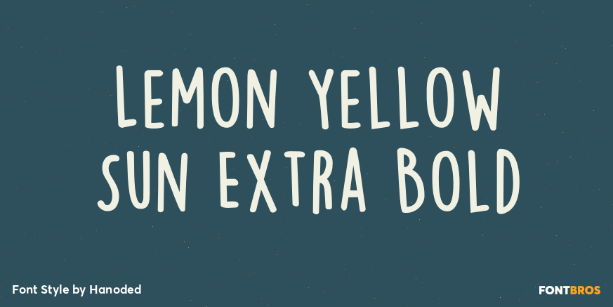 Lemon Yellow Sun Extra Bold Font Poster #1