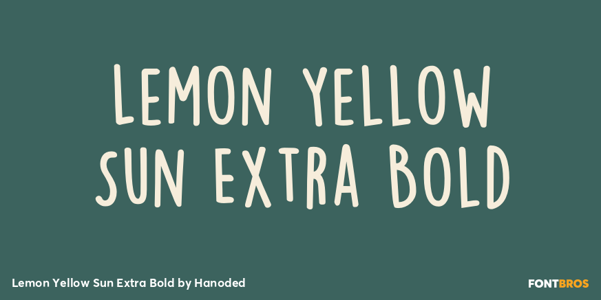 Lemon Yellow Sun Extra Bold Font Poster #1