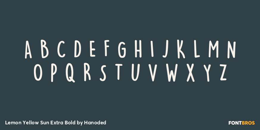 Lemon Yellow Sun Extra Bold Font Poster #2