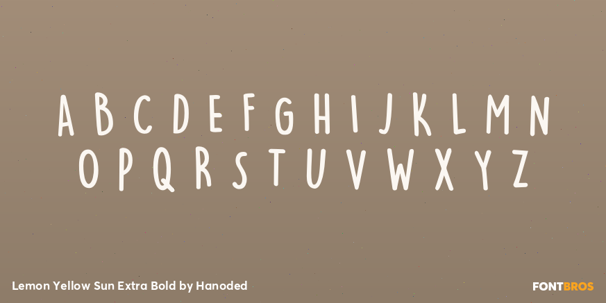 Lemon Yellow Sun Extra Bold Font Poster #1