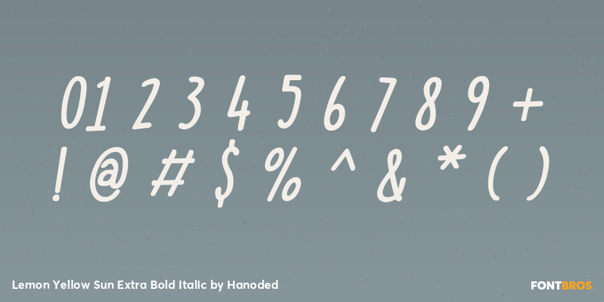 Lemon Yellow Sun Extra Bold Italic Font Poster #4