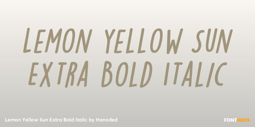 Lemon Yellow Sun Extra Bold Italic Font Poster #1
