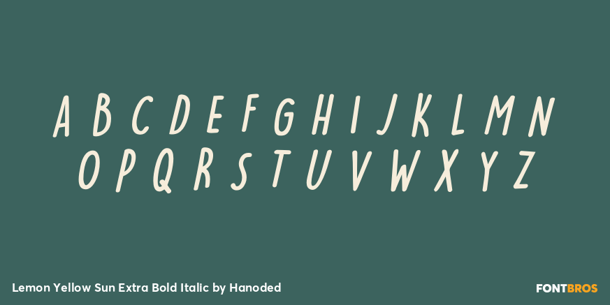 Lemon Yellow Sun Extra Bold Italic Font Poster #2