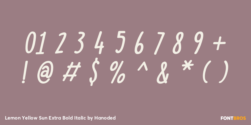 Lemon Yellow Sun Extra Bold Italic Font Poster #4