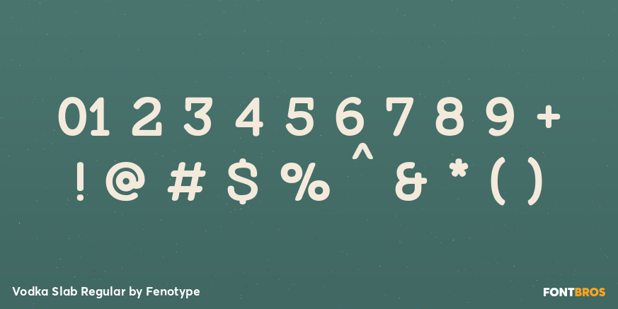 Vodka Slab Regular Font Poster #4