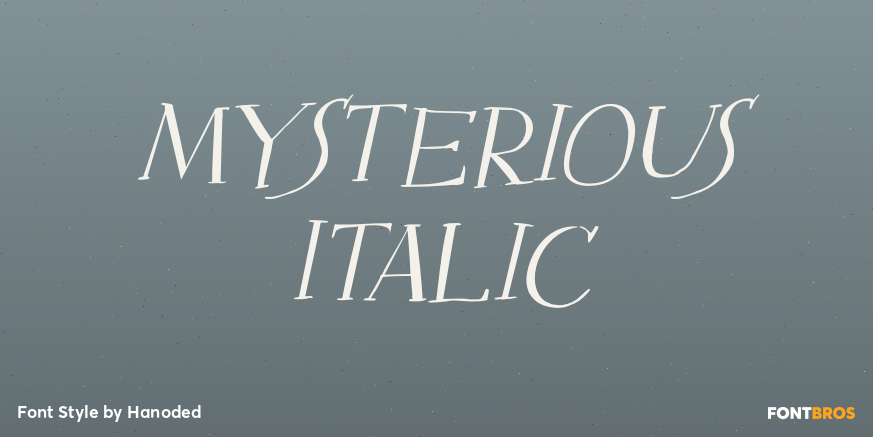 Mysterious Italic Poster