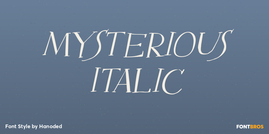 Mysterious Italic Poster
