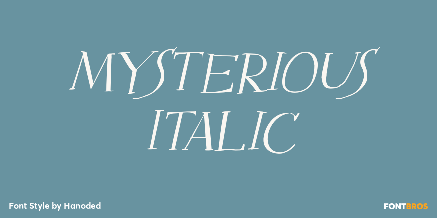 Mysterious Italic Poster