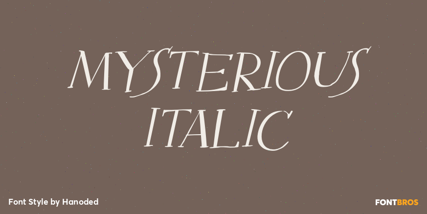 Mysterious Italic Poster