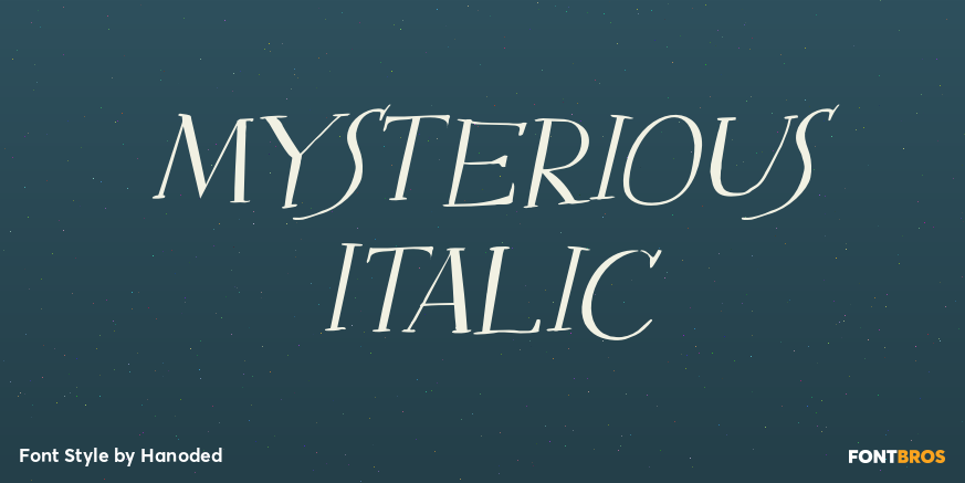 Mysterious Italic Poster