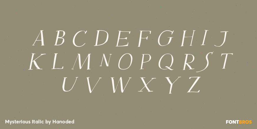 Mysterious Italic Font Poster #3